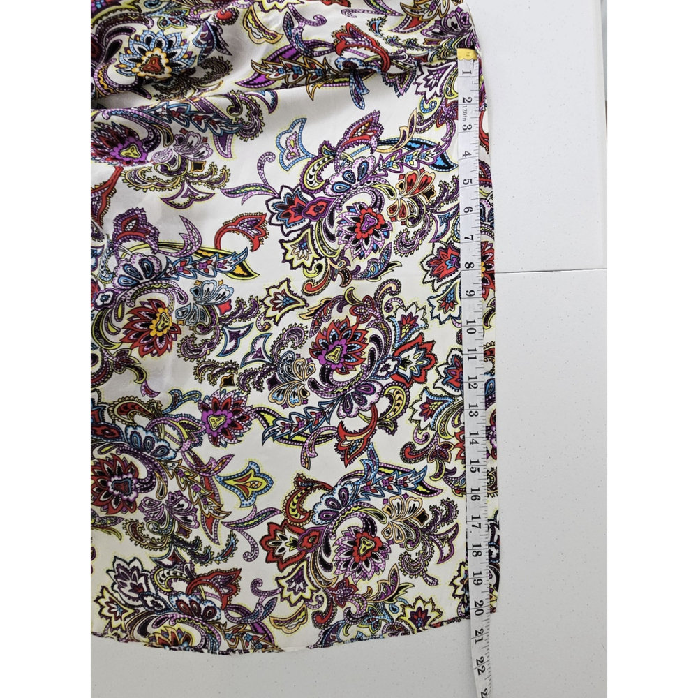 Banana Republic Women's Size 8 Paisley Maxi Skirt Lined Boho Gypsy Flowy Slit - Picture 7 of 14
